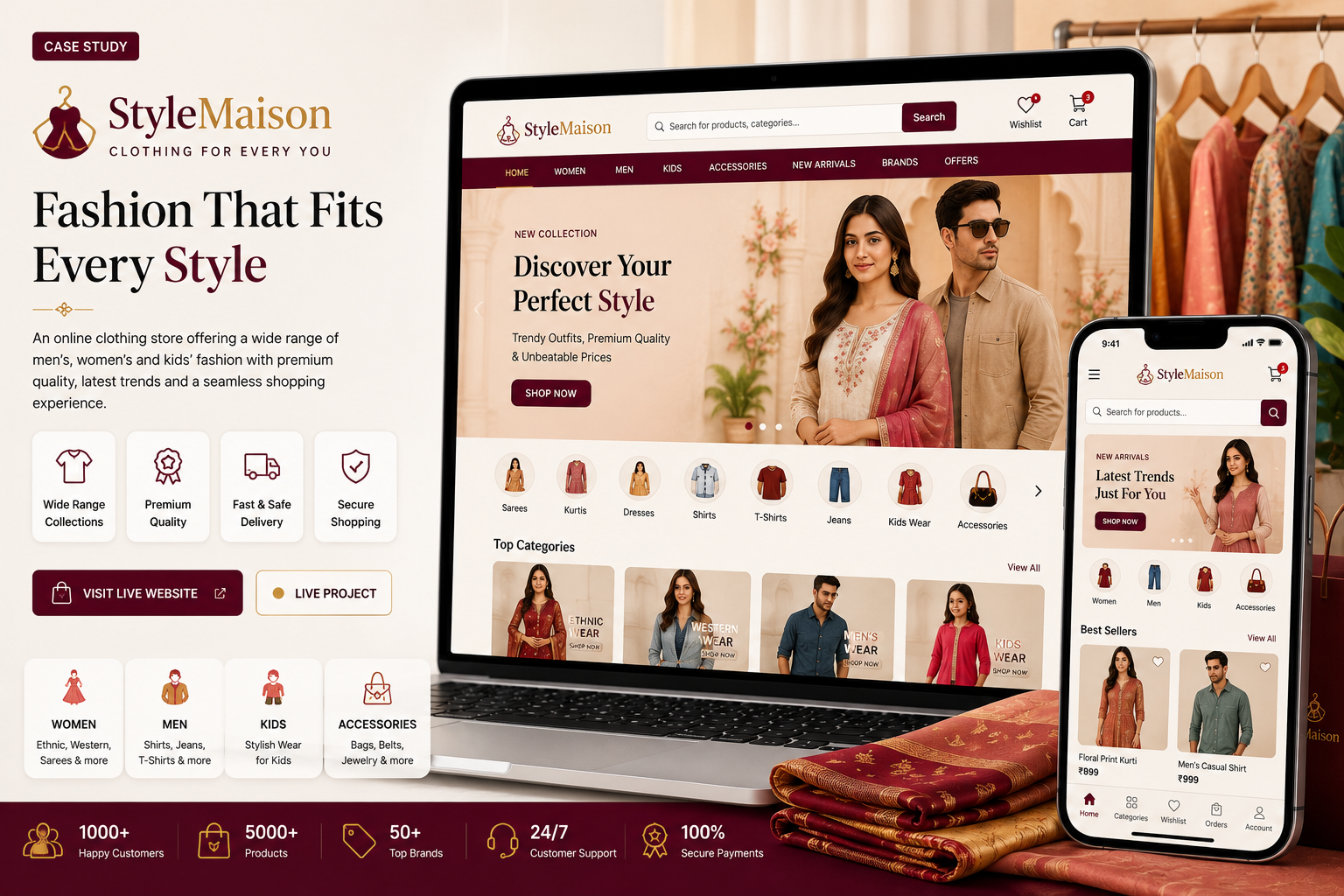 StyleMaison Fashion Store project preview